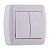 Выключатель 711-0200-101 DEMET двойной белый