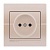 Розетка 702-3030-121 Deriy б/з жемчужно-белая металлик керамика