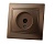 Розетка 702-3131-129 Deriy ТВ проходная светло-коричневый перламутр со вставкой