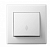 Выключатель 705-0202-105 LESYA  проходной белый с белой вставкой