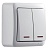 Выключатель 751-0200-112 VIOLA двойной с подсветкой10A.250V белый