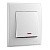 Выключатель 705-0202-111 LESYA с подсветкой белый с белой вставкой