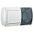 Выключатель и розетка 710-0200-170 NATA с/з с крышкой белый, горизонт