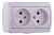 Розетка 710-0200-128 NATA б/з двойная закрытый корпус керамика белый 