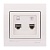 Розетка 702-0202-143 Deriy компьютерная+телефонная белый 