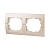 Розетка рамка 702-3000-147 Deniy 2ая горизонтальная жемчужно белая металлик