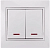 Выключатель 701-0202-101 Мира двойной белый с белой вставкой